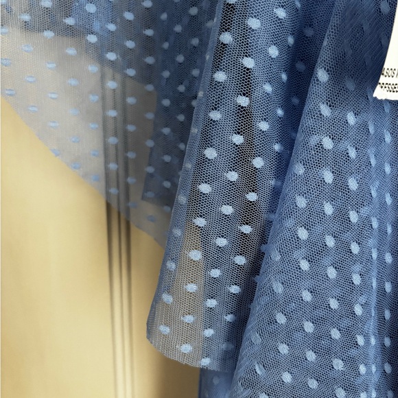 Blue Ruffled Asymmetrical Sundress - Picture 2 of 3